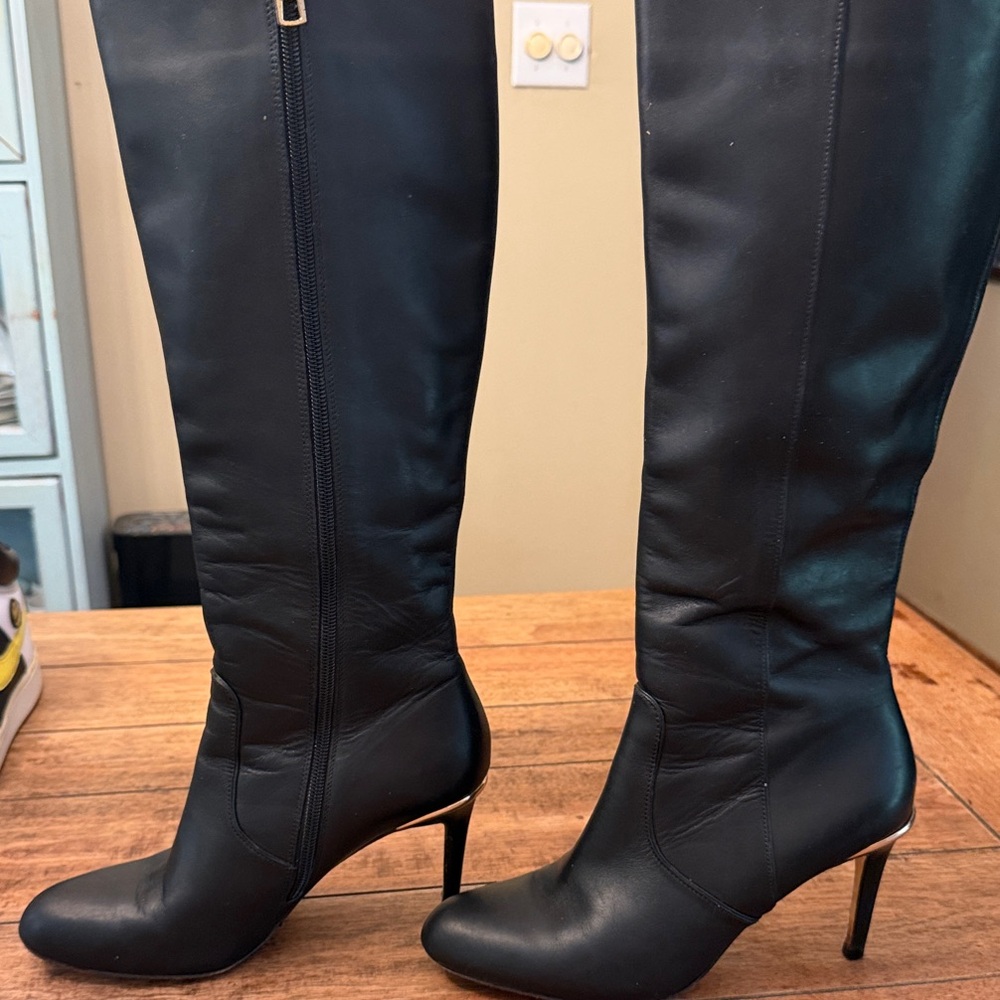 Coach Classic Women's Black Knee-High Leather Boots